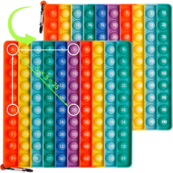 Розвиваючі іграшки для дітей Enlightenment Digital, 2 in 1 MEINRAUM Poppit XXL Fidget It Toys 100 Numbers Push Bubble Pop Toy Stre