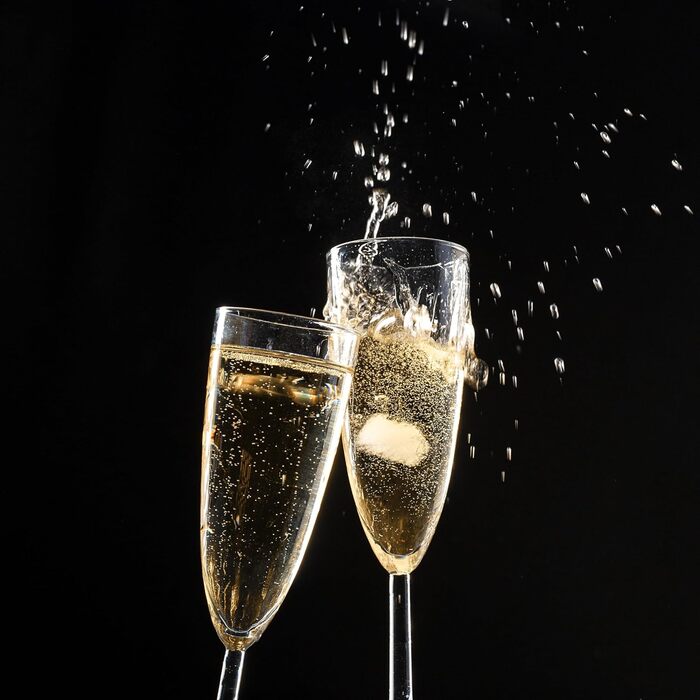 Пластикові келихи для шампанського Elsjoy 12 шт. , 170 мл небиткі келихи для шампанського, келихи для шампанського на ніжці, багат