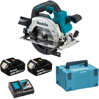 Акумуляторна ручна циркулярна пила Makita DHS660RTJ 57 мм 18 В 5,0 Ач, 2 акумулятора зарядний пристрій у кейсі MAKPAC Colourful Si