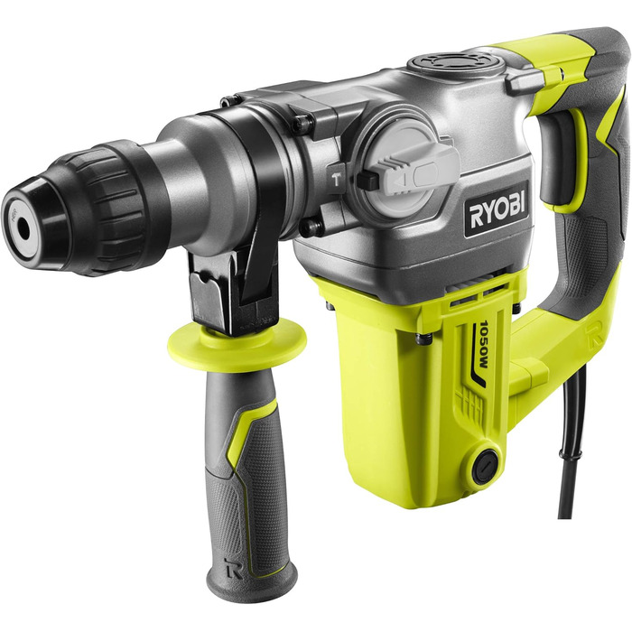 Ударний дриль-шуруповерт Ryobi SDS-Plus (двигун 1050 Вт 3,6 Дж 3 свердла, 1 плоске та 1 загострене зубило) RSDS1050-K