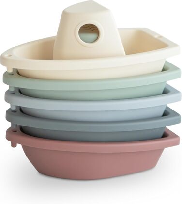 Іграшка для купання Mushie 5 корабликів для немовлят і дітей від 1 року Іграшка для ванни Іграшка для басейну з ПП пластику для ве