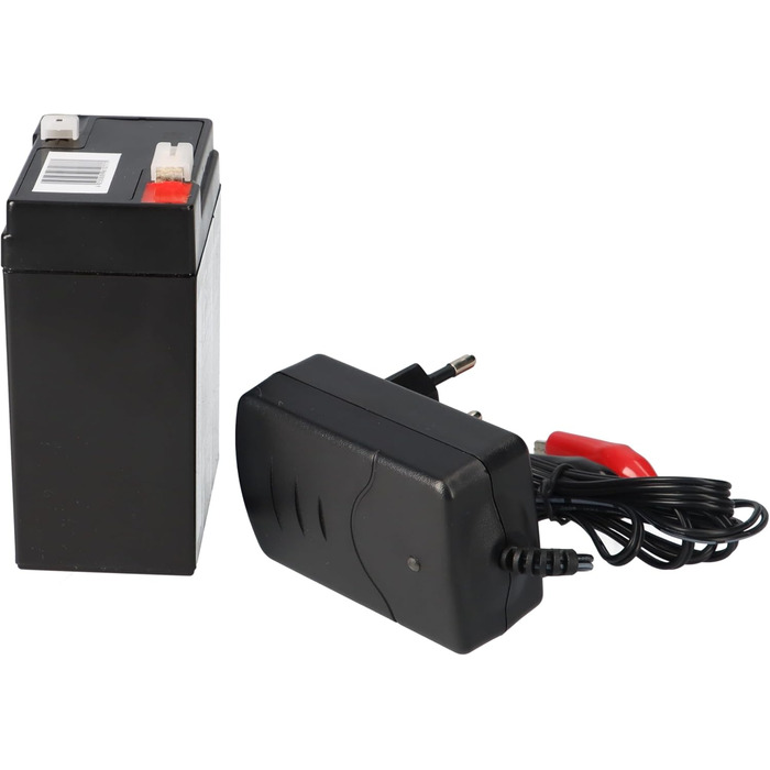 Комплект - свинцево-кислотний акумулятор та зарядний пристрій - зарядний пристрій Q-Batteries 6V 4.5Ah 0.6A