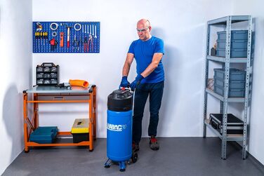 Вертикальний повітряний компресор EASE-AIR 50V, безмасляний повітряний компресор, максимальний тиск 10 бар, потужність 2 к.с., бак