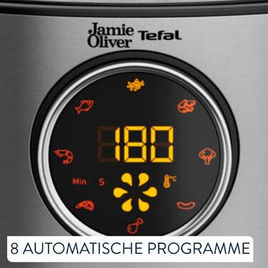 Фритюрниця Jamie Oliver від Tefal, ємність 4,2 л, 8 автоматичних програм, цифровий сенсорний дисплей, EY11JD10