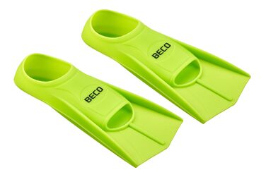Силіконові короткі ласти для плавання BECO, сині/зелені, розміри 27/29 - 45/47 (36-38, зелені)