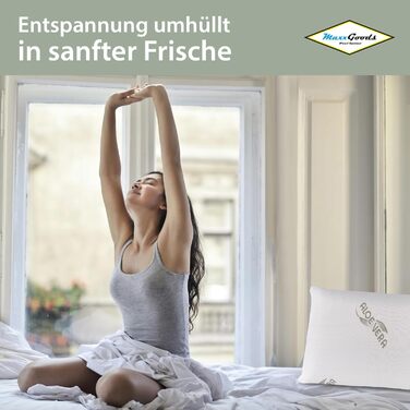 Ортопедична подушка для підтримки шиї з в&39язкопружної гелевої піни та чохла з алое вера - дихаюча подушка, подушка для сну для підтримки шийного відділу хребта та полегшення болю в шиї для дітей та тих, хто спить на животі (70x42x10 см) В&39язкопружна г