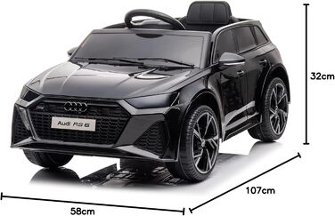 Дитячий електромобіль A.U.D.I RS6 12V Оригінальна ліцензія Дитячий автомобіль Дитячий автомобіль - 2,4 Ghz Rc пульт дистанційного