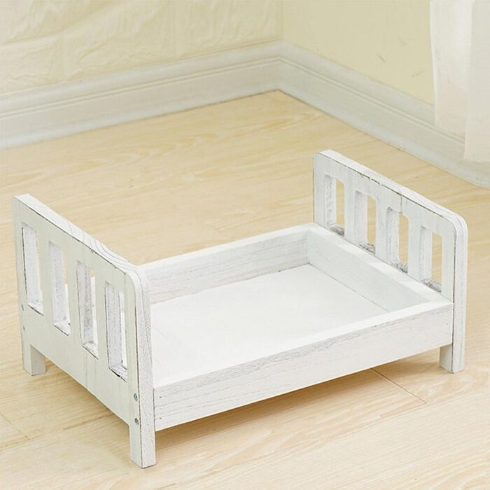 Дерев&39яний реквізит для дитячого ліжечка, знімний кошик, аксесуари для ліжка, фон для фотостудії, реквізит для фотостудії, подарунок, диван, позує, новонароджений, 42 x 28,5 x 21,5 см, білий