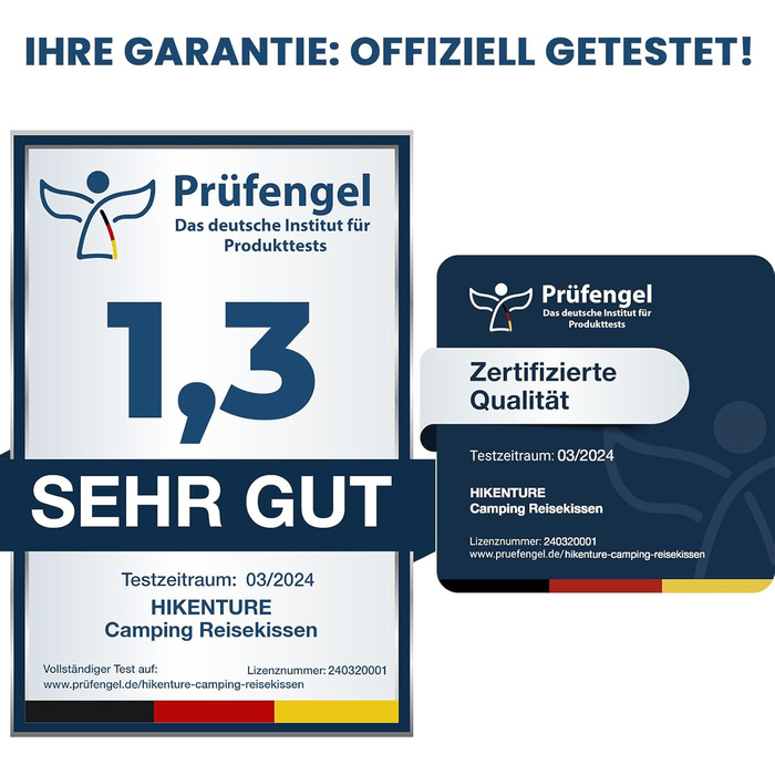 Надувна подушка для кемпінгу/подорожей HIKENTURE зі знімною наволочкою, ергономічна подушка для голови, зручна подушка для шиї для подорожей/використання на свіжому повітрі, надувна подушка для шиї для подорожей (зелена).