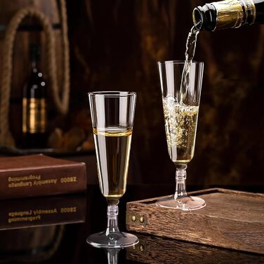 Келихи для шампанського пластикові 25 шт. келихи для шампанського пластикові келихи для шампанського прозорі 160 мл коктейльні кел