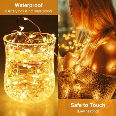 Світлодіодних казкових вогнів акумулятор з таймером, 3M 30 світлодіодних мідних дротяних казкових вогнів в приміщенні, казкові вог