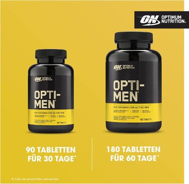 Мультивітаміни Optimum Nutrition Opti-Men, 180 таблеток, 2-місячний запас 180 капсул