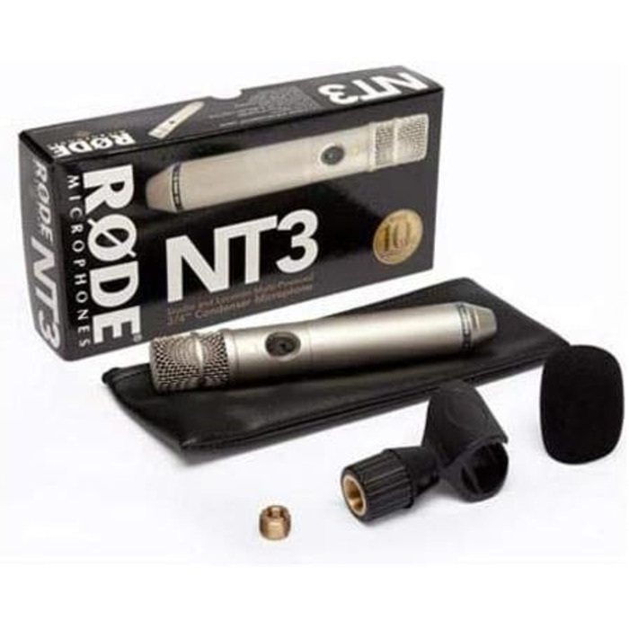 �DE NT3 Універсальний 3/4-дюймовий кардіоїдний студійний конденсаторний мікрофон для музичного продакшну, польових записів і запис