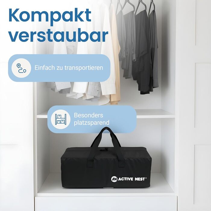 Дитяче ліжечко-дорожнє з матрацом та рюкзаком площа лежання 9660 см (03 роки) збирається за 15 секунд легка вага 6 кг компактна складна конструкція бічний вхід водовідштовхувальний матрац