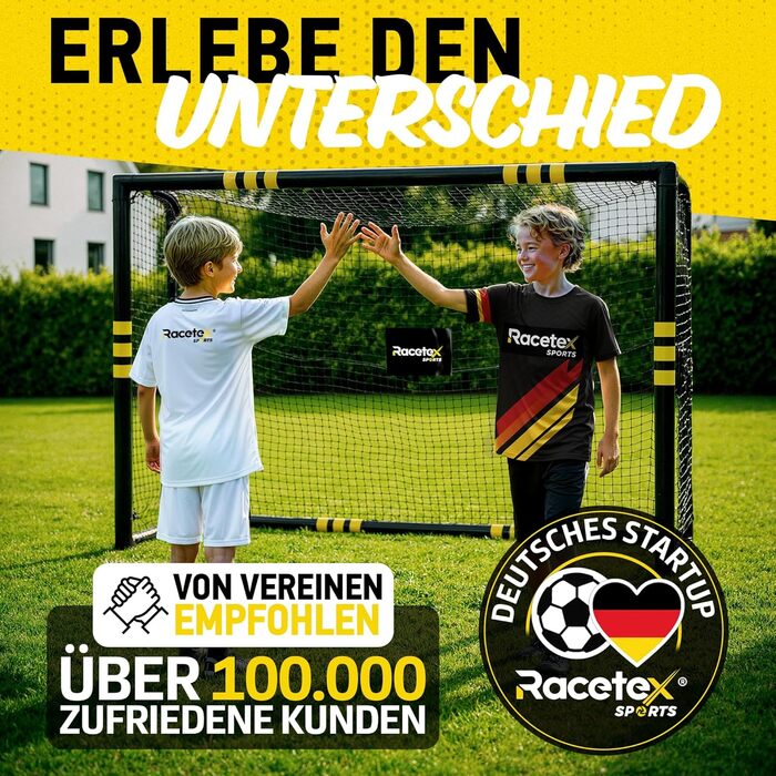 Футбольні ворота для дітей та дорослих у саду з антикорозійним покриттям - дитячі футбольні ворота, включаючи ґрунтові анкери для оптимальної стійкості - футбольні ворота з оббивкою по периметру 180 см x 120 см.
