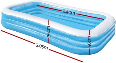 Надувний дитячий басейн 305 x 183 x 56 см