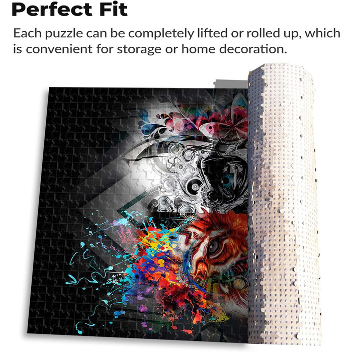 Пазл Buhoet 1000 елементів Тигр і Череп Класичний Пазл DIY Kit Дерев&39яна іграшка Унікальний подарунок Домашній декор 75x50 см