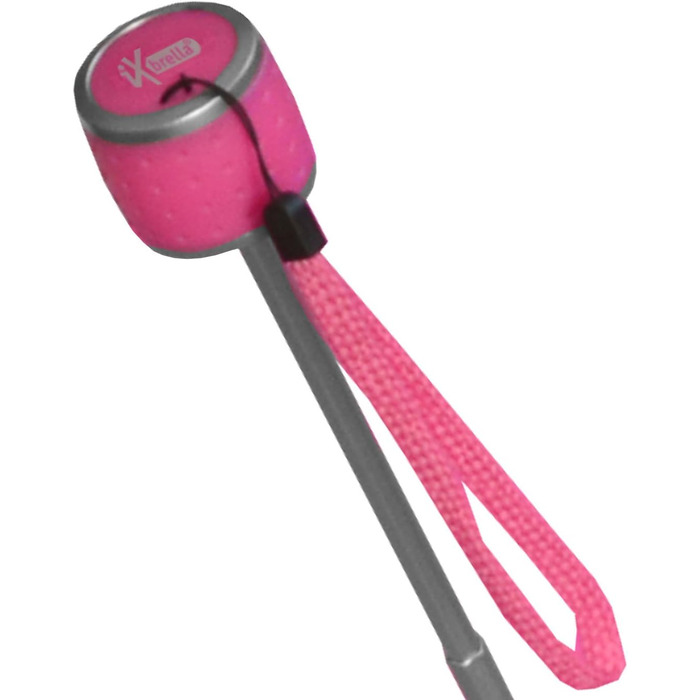 Жіноча складна парасолька з великим дахом - екстра світлий - неоново-рожевий