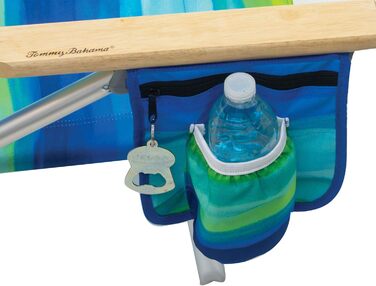 Рюкзак Tommy Bahama Classic Flat, 2 шт., 5 позицій, з кулером та тримачем для напоїв, портативний складний пляжний стілець для засмаги, синій/зелений, синій/зелений, 23&39 x 25,25&39 x 31,5&39