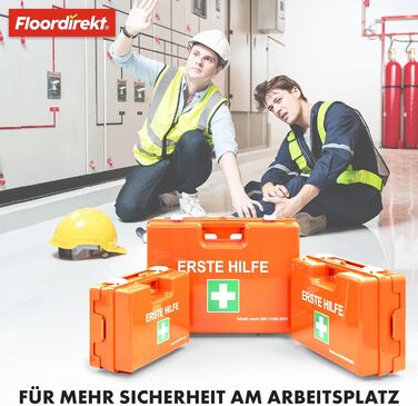 Аптечка для підприємств Floordirekt DIN 13157 з настінним кронштейном 1 комплект аптечки для дому, офісів та закладів громадського
