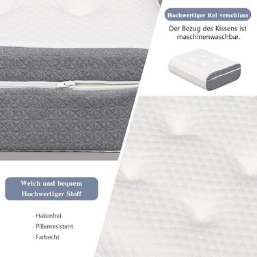 Подушка для колін GOFORIT для сну на спині, двошарова подушка для підняття ніг з піни з ефектом пам&39яті, м&39яка та підтримуюча, подушка для ніг для полегшення