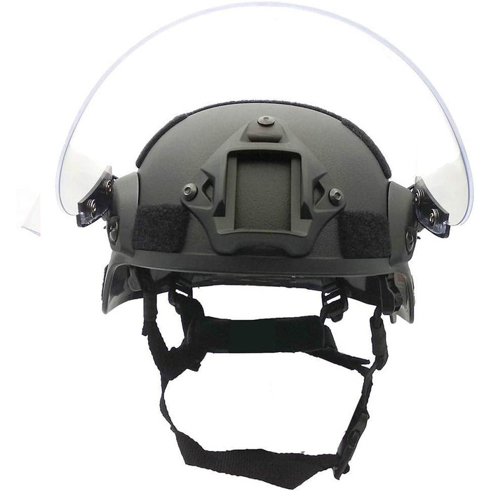 Шолом Airsoft Mich 2000 Quick з кріпленням для ПНВ та окулярами. Чорний