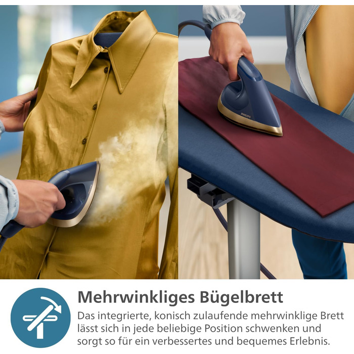 Універсальна прасувальна дошка Philips серії 8500 - Мультикутова прасувальна дошка, не пригорає, знімна основа, технологія подвійн