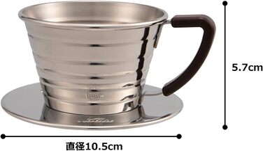 Крапельниця Kalita Wave Series Wave Dripper 155 для 1 - 2 осіб 04151, Braun (бронза) Для 1 - 2 осіб (нова)