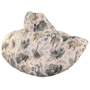 Подушка для шиї зі стійкою, органічна тканина та органічні зерна. Подушка для шиї Дикі тварини, тепла подушка - 2 в 1 - можливе тепло та холод - органічний житньо-пшеничний наповнювач