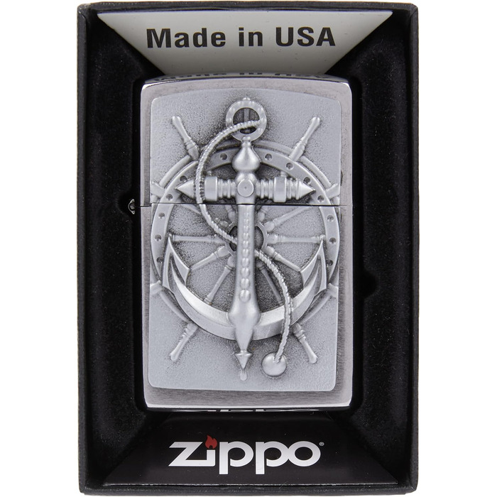 Запальничка Zippo 2004290 Nautic бензинова запальничка, латунь, вигляд нержавіючої сталі, 1 x 3,5 x 5,5 см