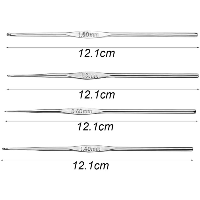 Набір гачків, 4 спиці з нержавіючої сталі, туніський гачок, для початківців або професіоналів