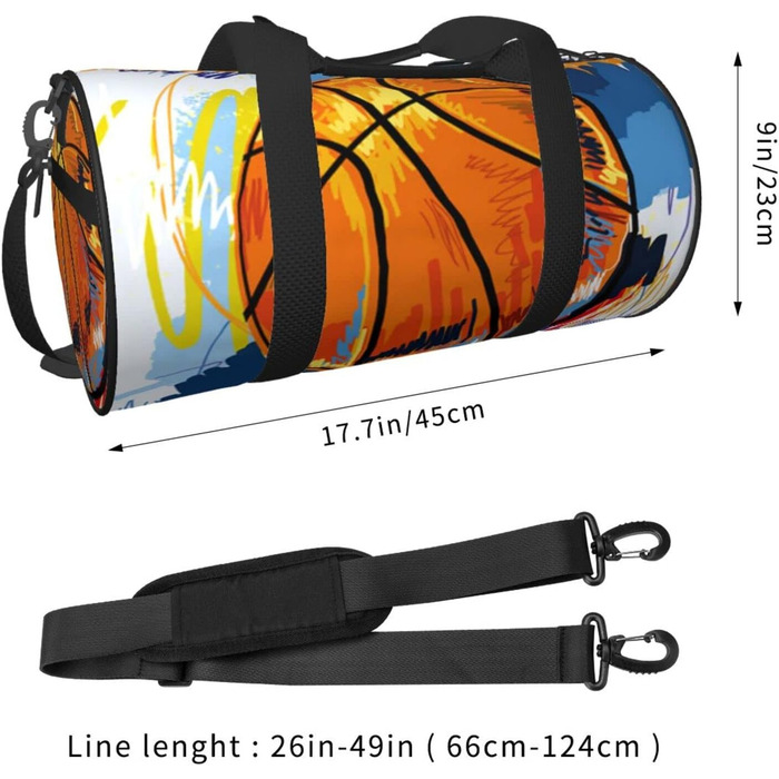 Дорожня сумка з малюнком стрекози, кругла, великої місткості, легка та міцна, чудовий подарунок для піших прогулянок, відпустки, ділових поїздок та іншого, баскетбольна, барвисте задоволення від малювання, універсальний розмір
