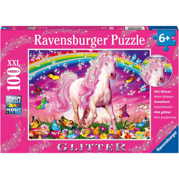 Дитячий пазл Ravensburger - 13927 Horse Dream - Пазл &quotКінь&quot для дітей від 6 років, 100 елементів у форматі XXL, з блискітк
