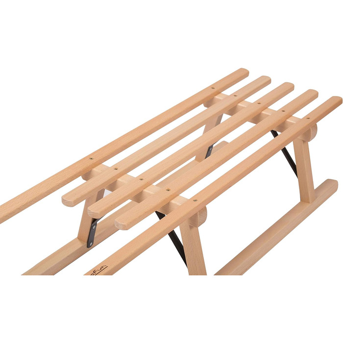 Давос санки дерев'яні санки традиційні металеві стійки дерев'яні санки дерев'яні санки 90 см