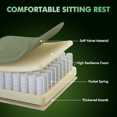Ігрове крісло, Дихаюче та ергономічне офісне крісло з мікрофібри велюру, Комп&39ютерне крісло з регульованим підголівником та поперековою подушкою, підлокітниками, підставкою для ніг (зелене) Зелений LW200