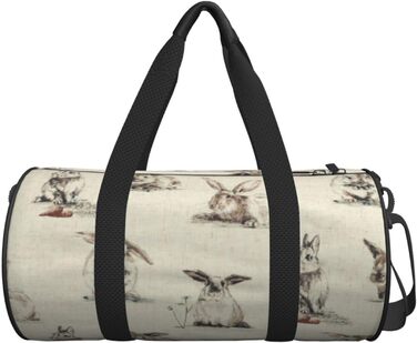 Дорожня сумка-циліндр з дизайном Зайчик, спортивна сумка для чоловіків та жінок, сумка-мішок, спортивна дорожня сумка