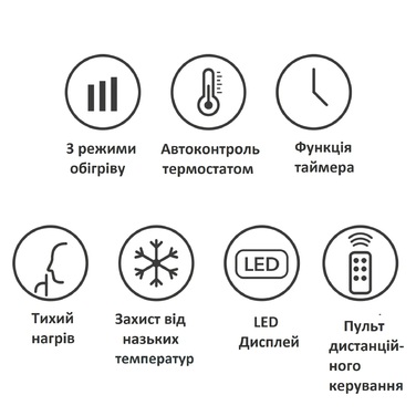 Обігрівач масляний Trotec TRH 25 E 2500W Black (1410000720)