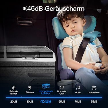 Компресорна холодильна камера 90 л, автомобільна холодильна камера з двома зонами і APP WIFI, 12/24 В постійного струму і 100-240