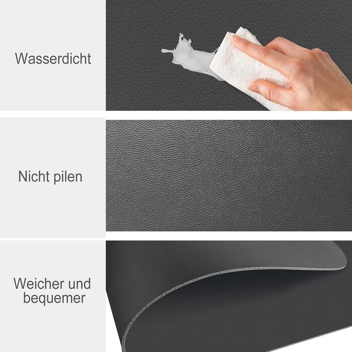 Серветки миються, серветка шкіряна набір з 6 серветок, що витираються, зі штучної шкіри, водонепроникна ПВХ серветка, серветка для