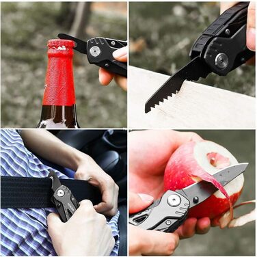 Набір плоскогубців HONZIN Multi Tool, складні плоскогубці 13 в 1 з нержавіючої сталі з нейлоновим чохлом Ідеальний кишеньковий інс