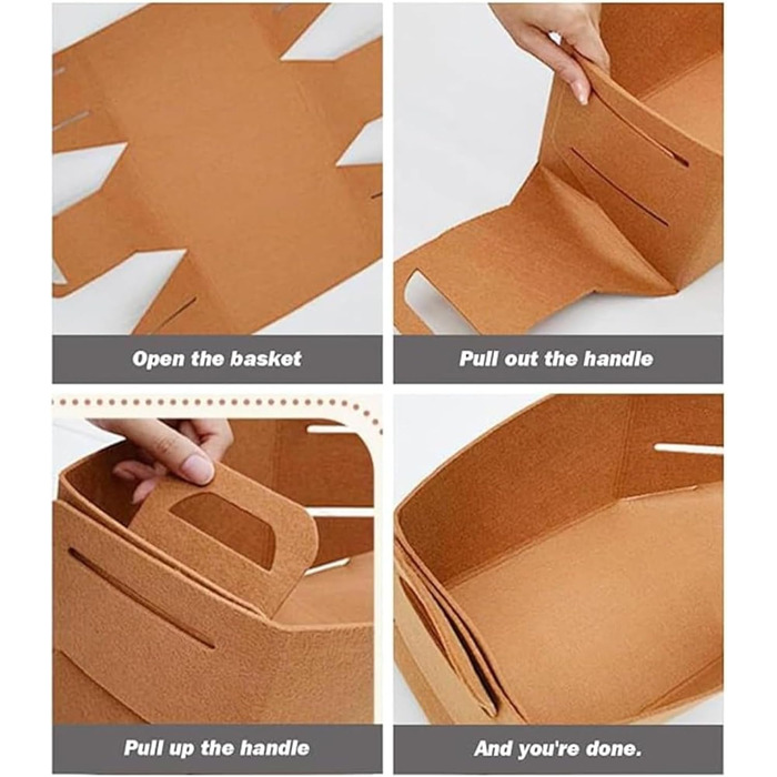 Складаний органайзер для багажника, великої місткості, міцний контейнер для автомобіля, седана або позашляховика, портативний, компактний багатоцільовий кошик для зберігання з ручками (середній розмір, червоно-коричневий, ) Червоно-коричневий Середній