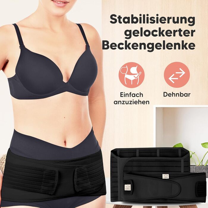 Післяпологовий пояс KeaBabies Revive 3-в-1 для жінок - пояс для підтримки живота після кесаревого розтину, пояс для післяпологового відновлення, бандаж для живота після пологів, пояс для підтримки живота під час вагітності (чорний, XL) XL