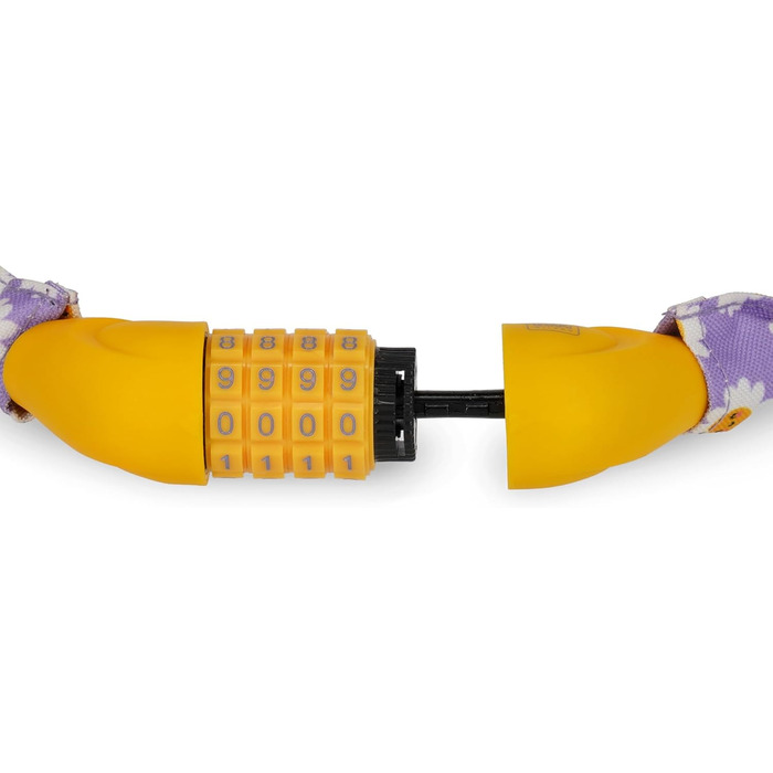 Легамі - Велосипедний замок з кодовим замком, 75 см, водонепроникний, ідеальний для велолюбителів, захист від крадіжки, діаметр 1,4 см, індивідуальне кодове поєднання, ромашки