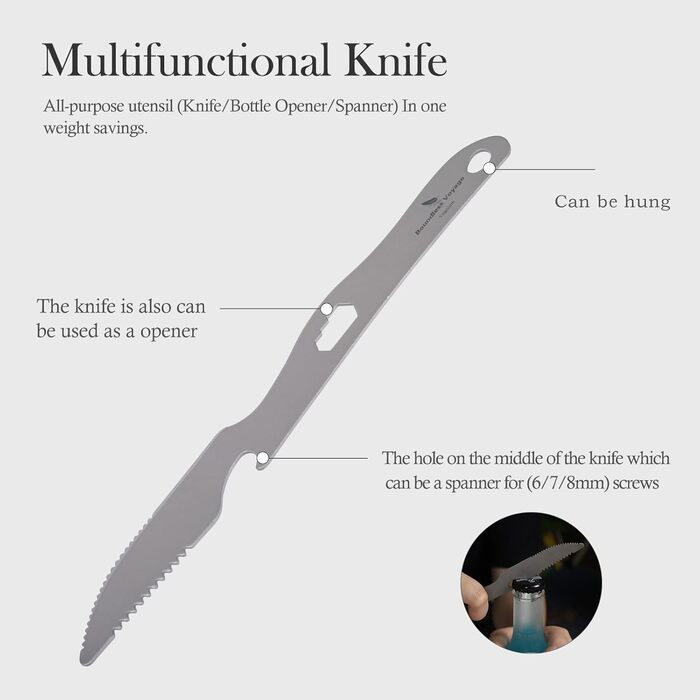 Титанові ложки, виделки, ножі, набір столових приборів, надлегкі столові прибори для кемпінгу, портативні невеликі столові прибори, столові прибори для домашнього приготування їжі, столові прибори для подорожей, столовий посуд, столові прибори для подорож