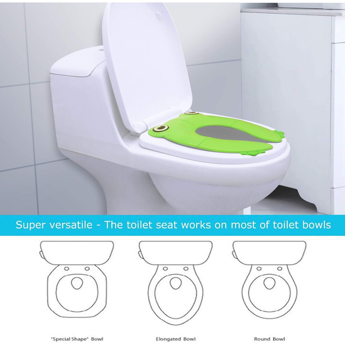Складний тренажер для дитячого унітазу PandaEar Портативне туристичне сидіння для унітазу. Чохли на сидіння з протиковзкою силікон