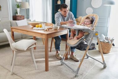 Стільчик для годування Kinderkraft LASTREE дитячий від народження з функцією нахилу, стільчик для старших дітей, шезлонг з ігровою