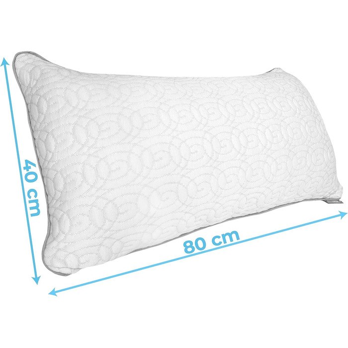 Подушка 40x80 см Регульована подушка для шиї з піни з пам&39яттю форми Ергономічна, знімає тиск та дихаюча Для сну на боці, спині та животі Для здорового та спокійного сну