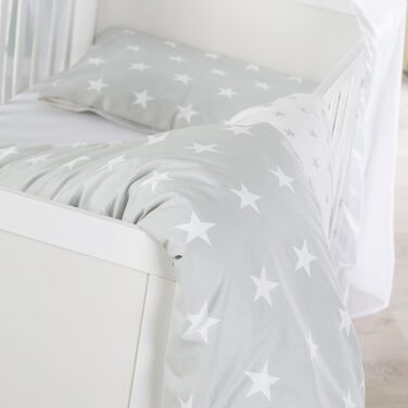 Дитяче ліжко roba Combi 70 x 140 - Ліжечко з 3 регулюваннями висоти - 3 знімні перекладини - Трансформоване дитяче ліжко в юніорське ліжко - Біле дерево