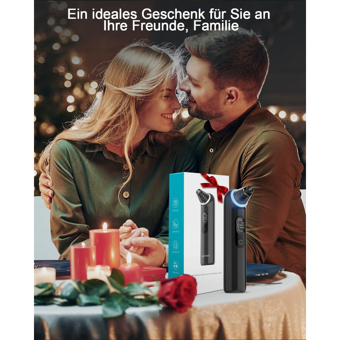 Очищувач пір для видалення вугрів вакуумний очищувач пір для обличчя Очищувач пір для видалення вугрів вакуумний очищувач 4 всмоктувальні головки 3 режими USB зарядка для очищення обличчя вакуумний очищувач пір для видалення прищів Пристрій для видалення 