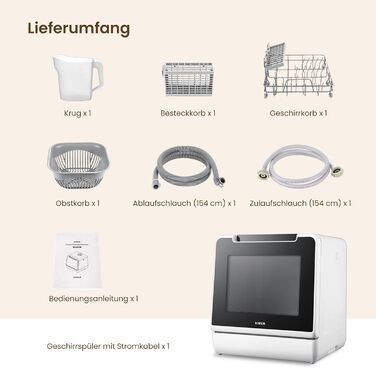 Настільна посудомийна машина HAVA, 8 програм, нова модель